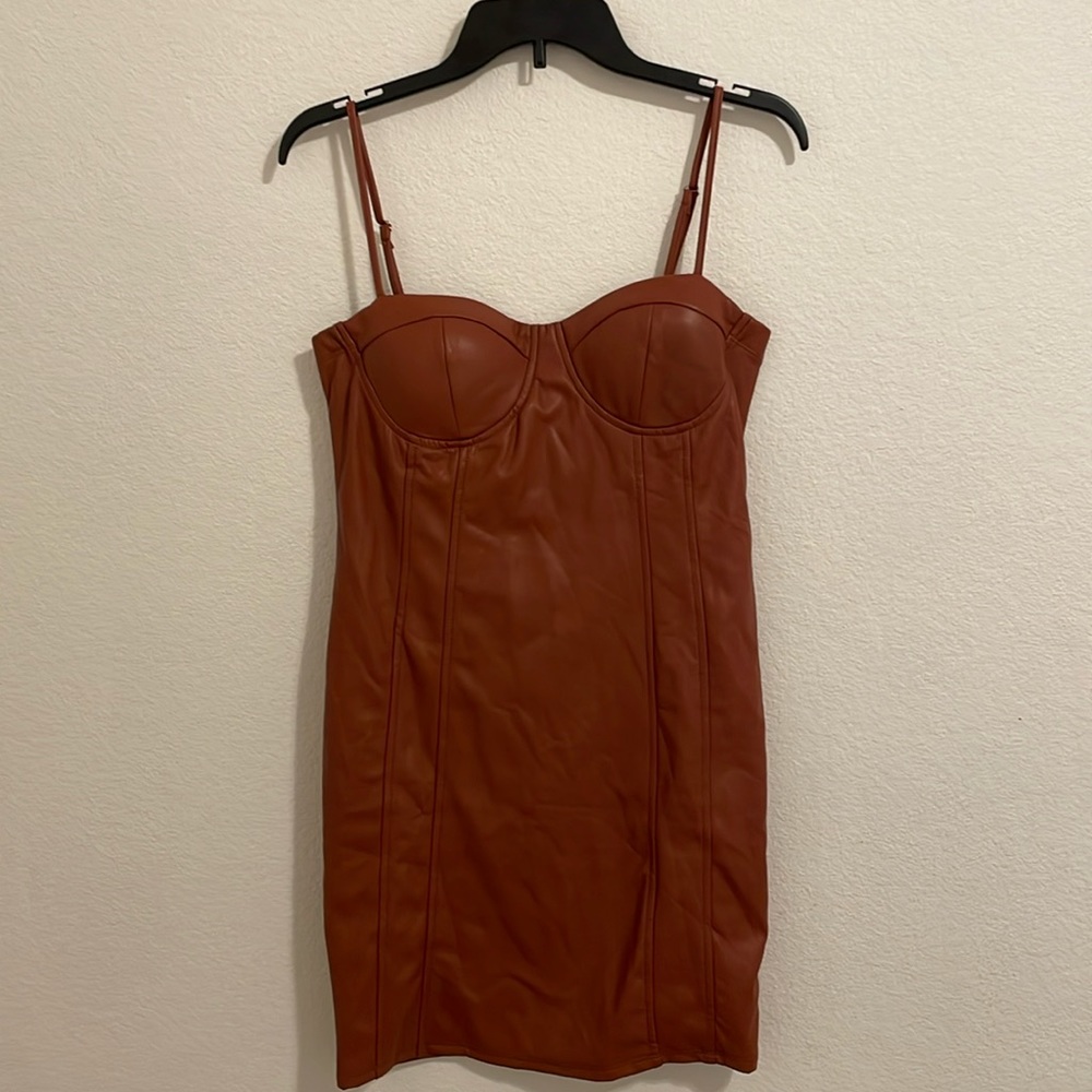 Sexy Faux Leather Dress